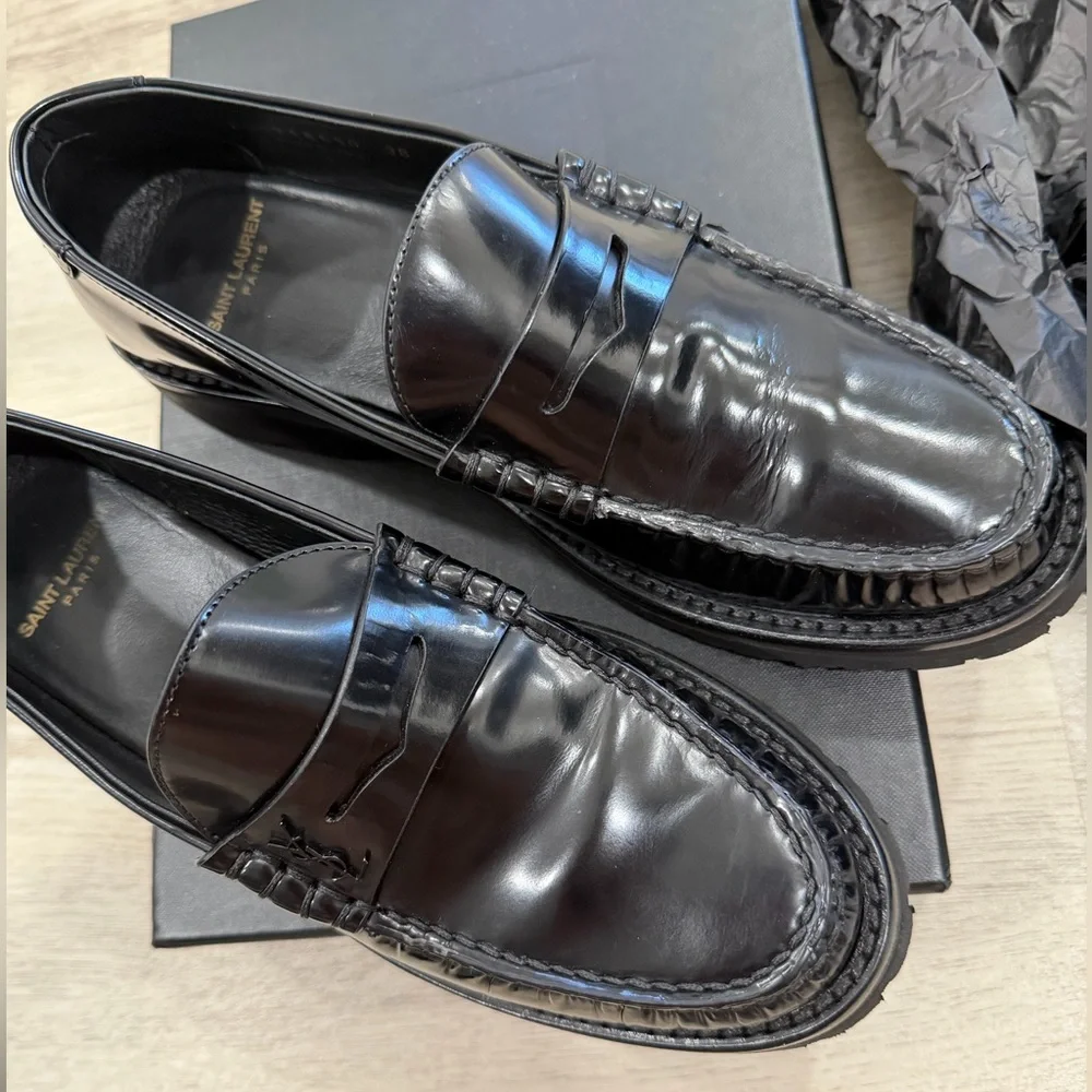 Saint Laurent Le Loafer Monogram Leather Penny